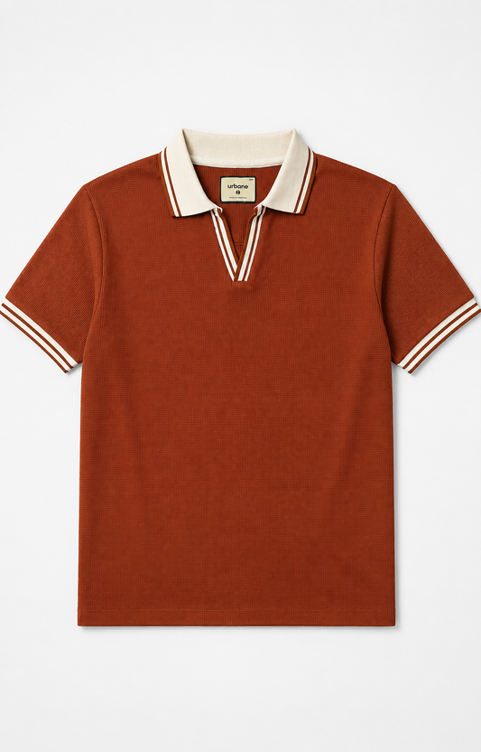Rust Orange Tipping Polo