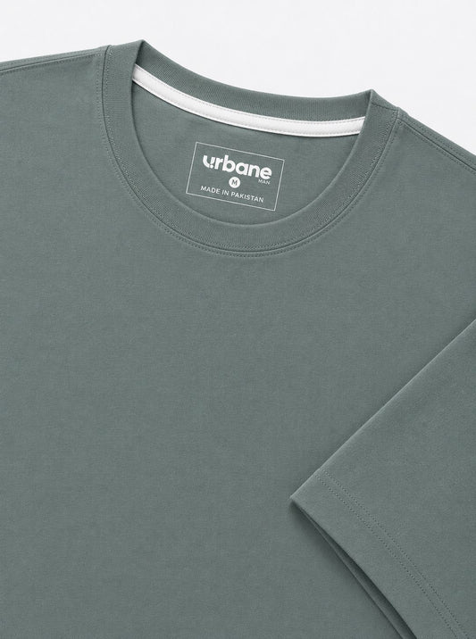 Sage Green Drop Shoulders T-Shirt