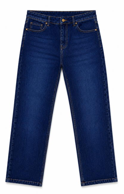 Dark Blue Straight Fit Jeans