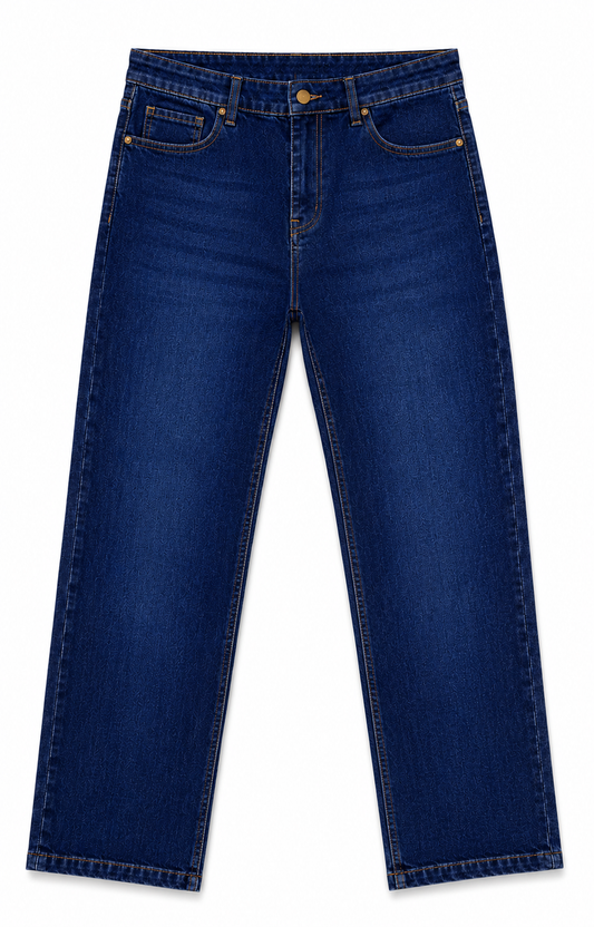 Dark Blue Straight Fit Jeans