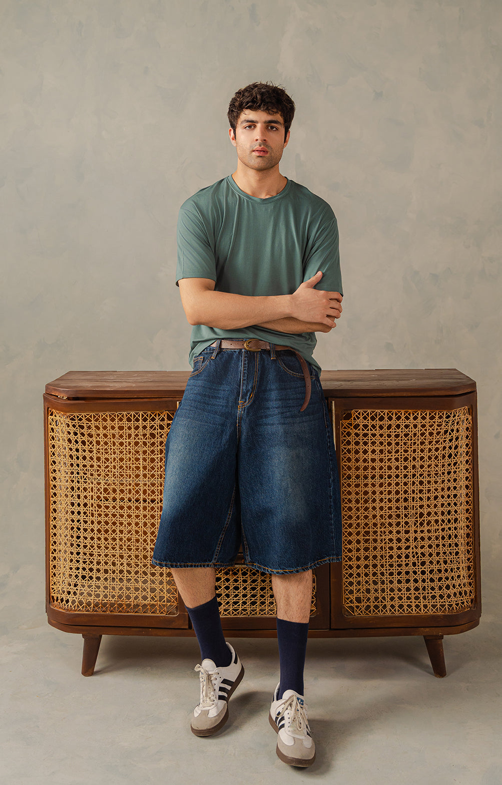 Sage Green Drop Shoulders T-Shirt