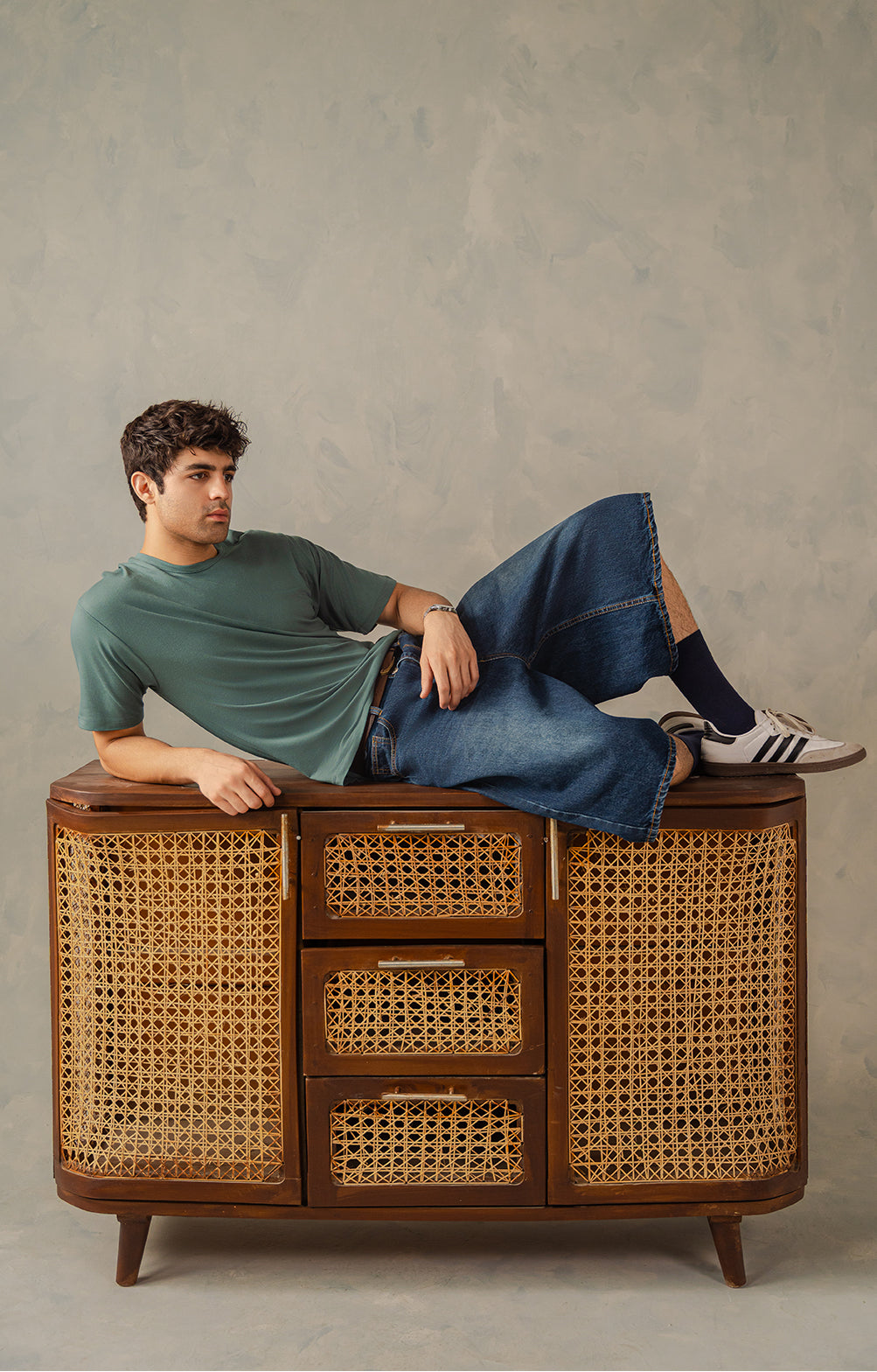 Sage Green Drop Shoulders T-Shirt