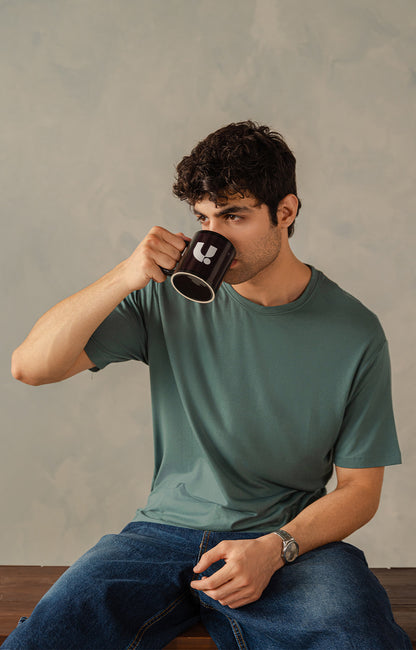 Sage Green Drop Shoulders T-Shirt
