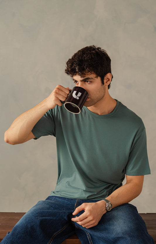 Sage Green Drop Shoulders T-Shirt