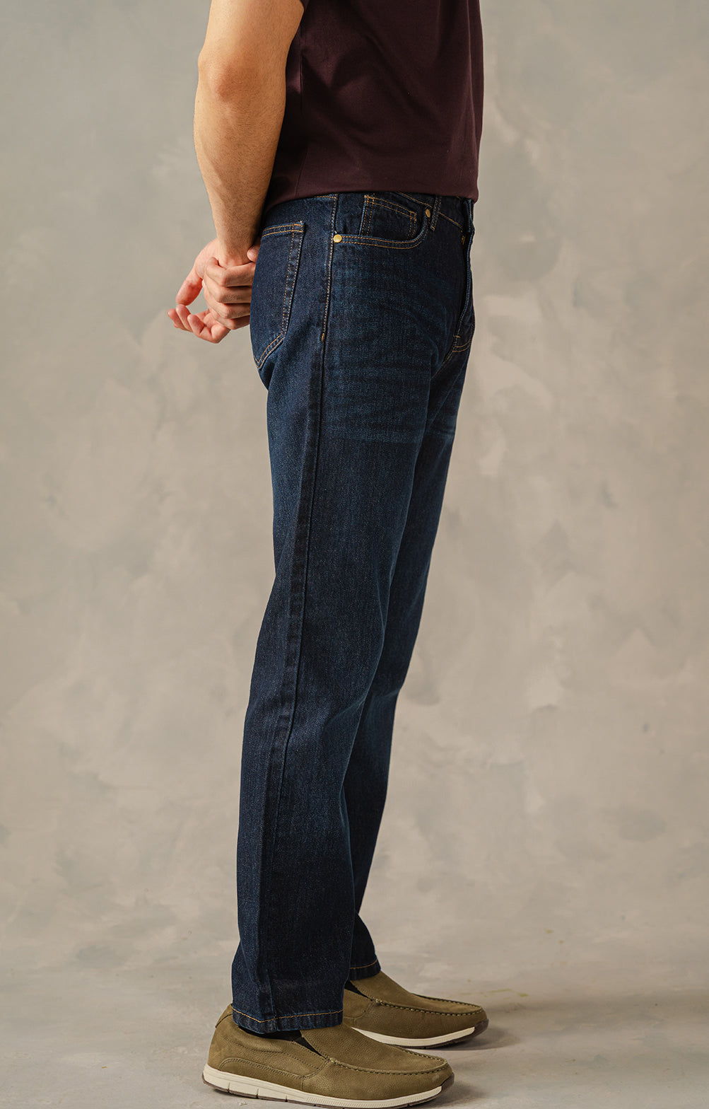 Dark Blue Straight Fit Jeans