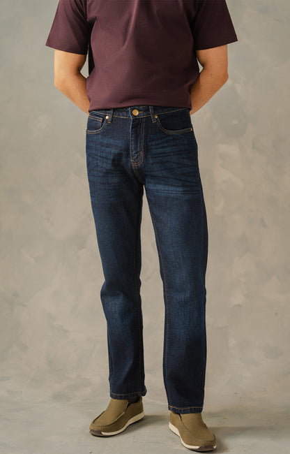 Dark Blue Straight Fit Jeans