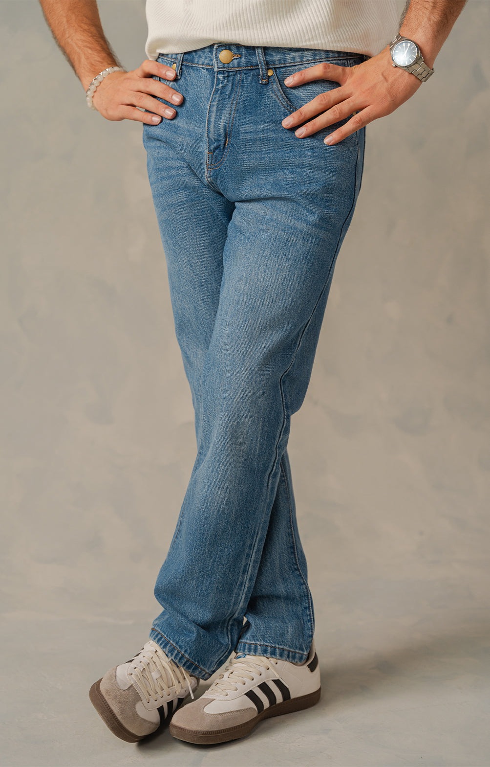 Light Blue Straight Fit Jeans