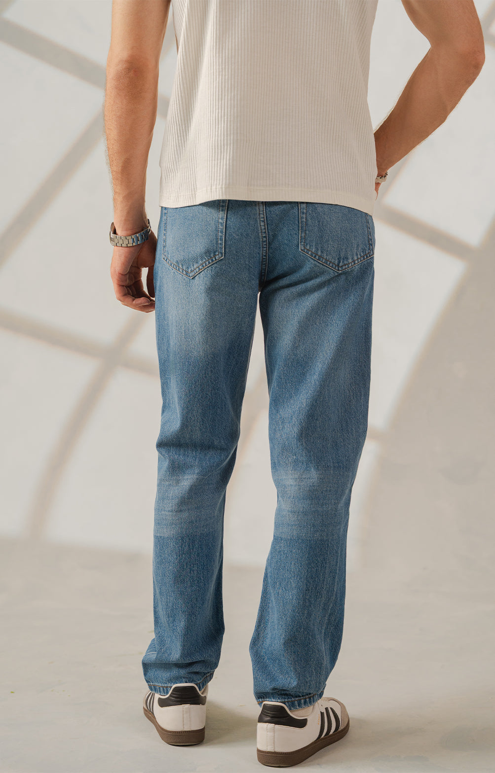 Light Blue Straight Fit Jeans