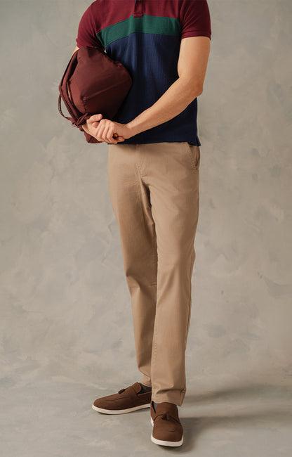 Taupe Slim Fit Chino Pants