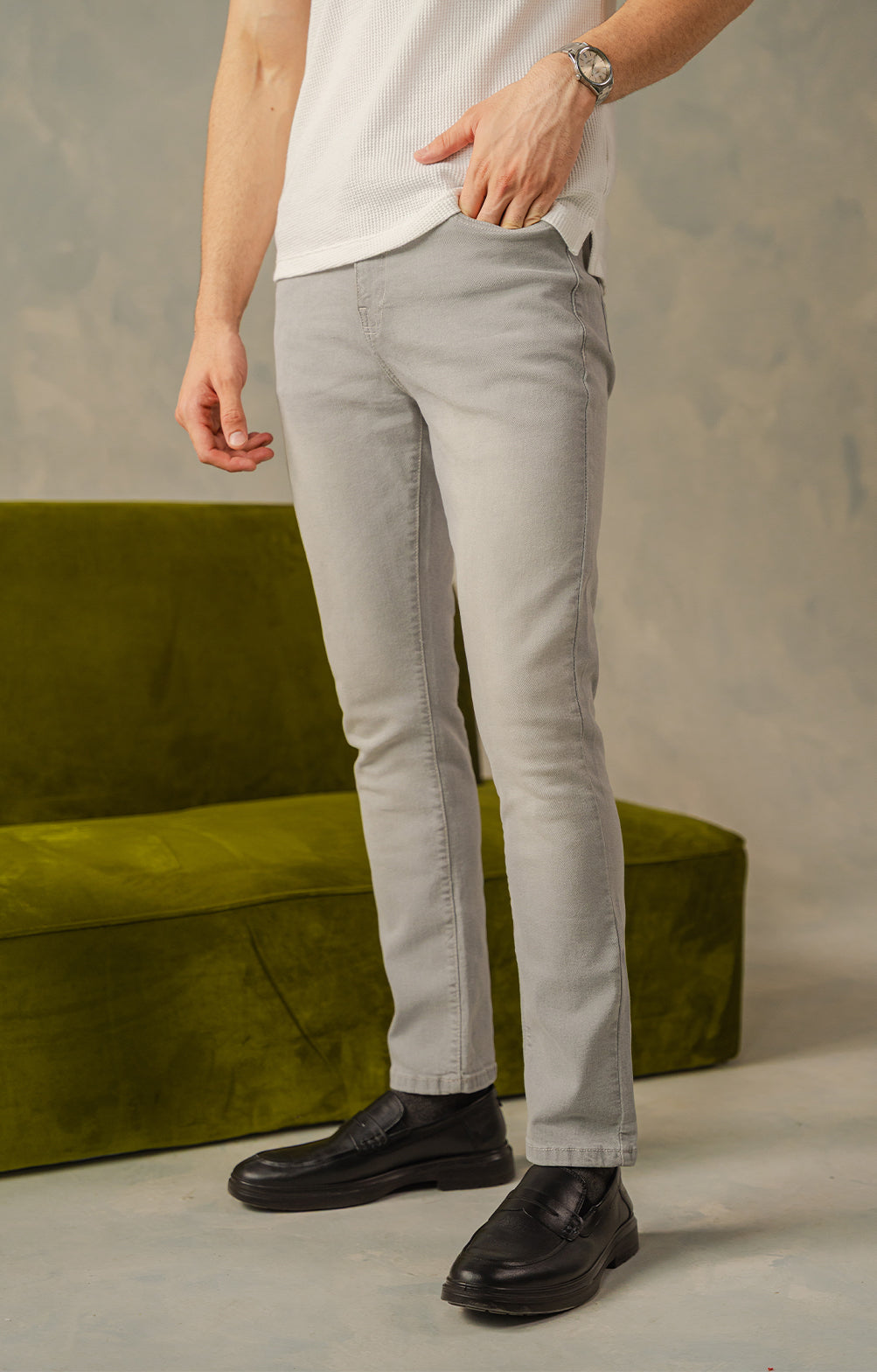 Light Grey Slim Fit Jeans