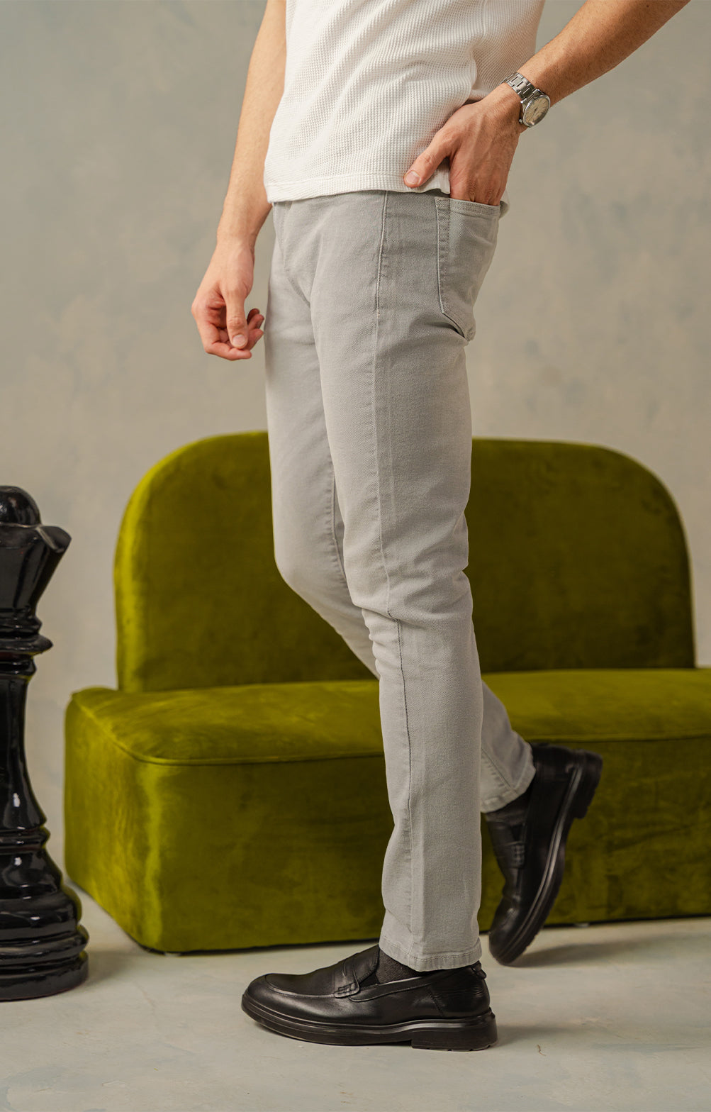 Light Grey Slim Fit Jeans