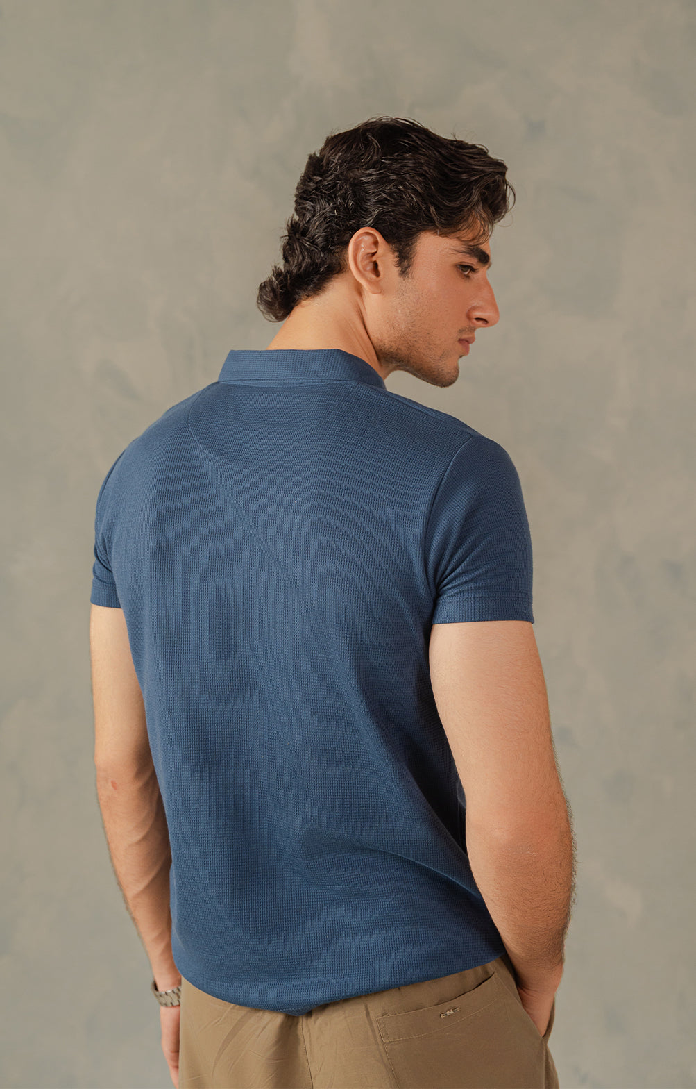 Yale Blue Knitted Polo