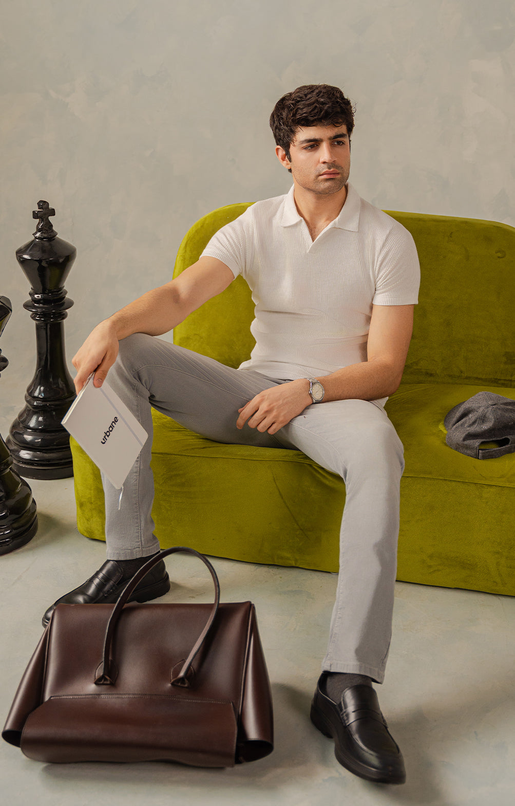 Classic White Textured Polo