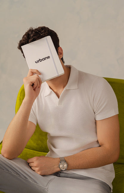 Classic White Textured Polo