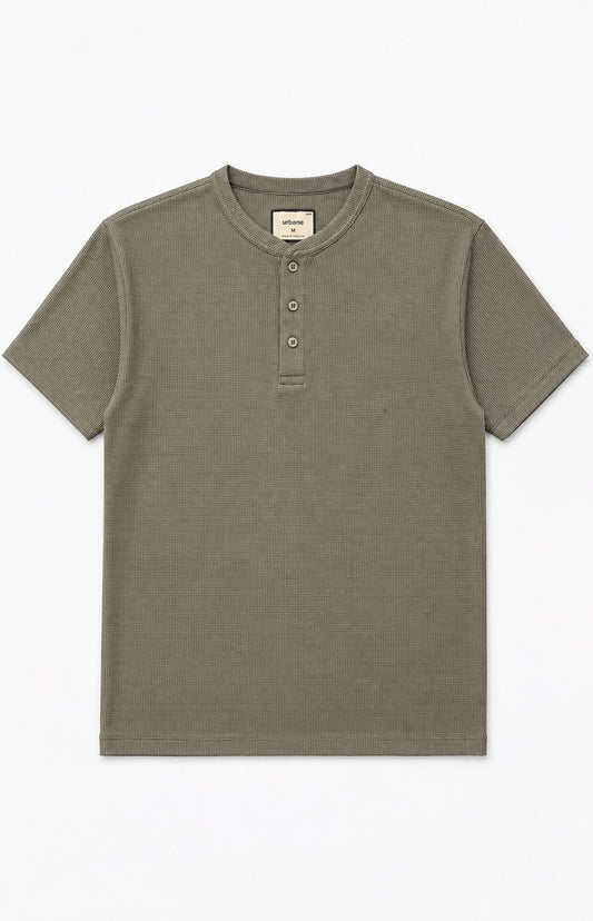 Olive Green Henley Shirt