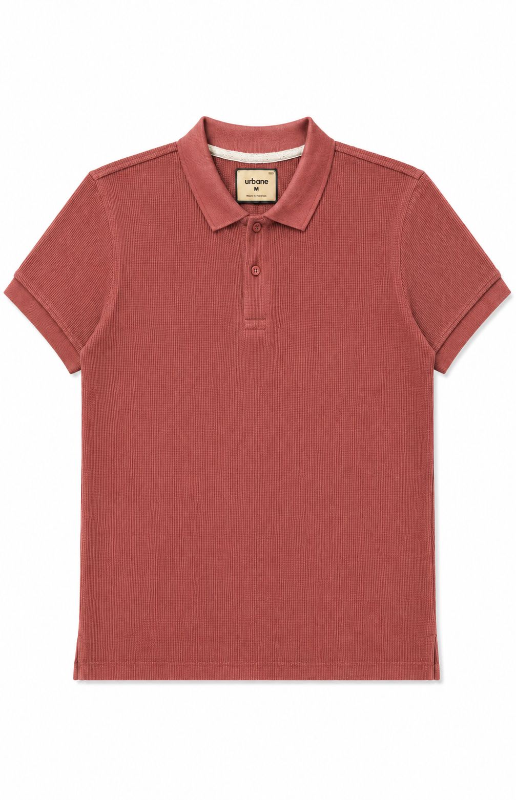 Dark Brown Textured Polo