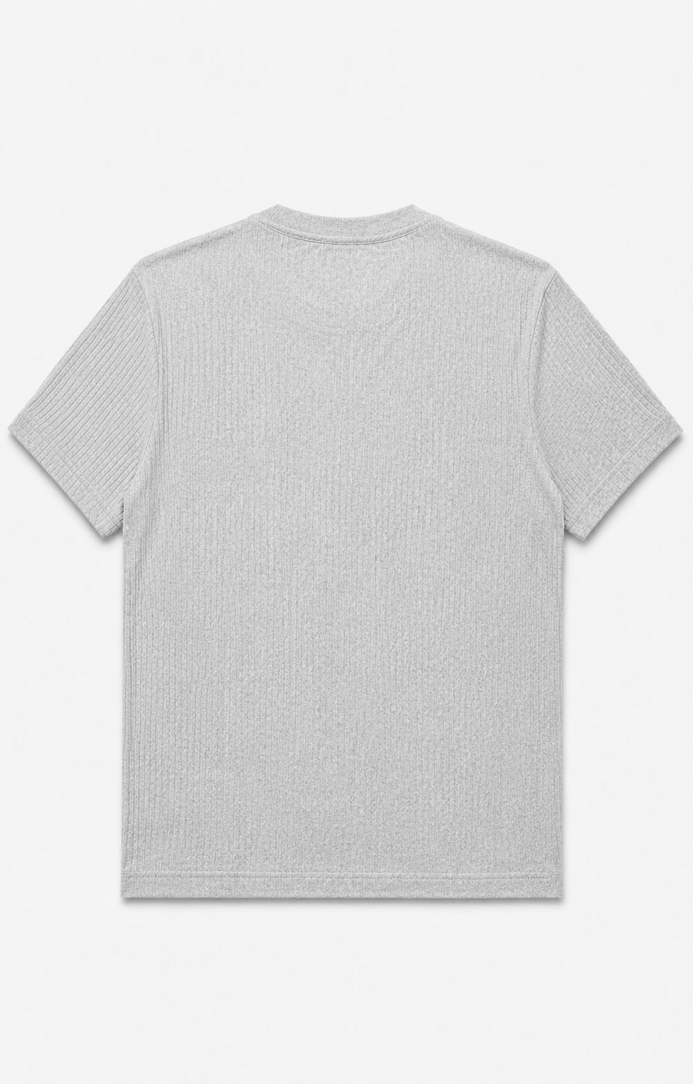 Light Grey Textured Crew Neck T-Shirt
