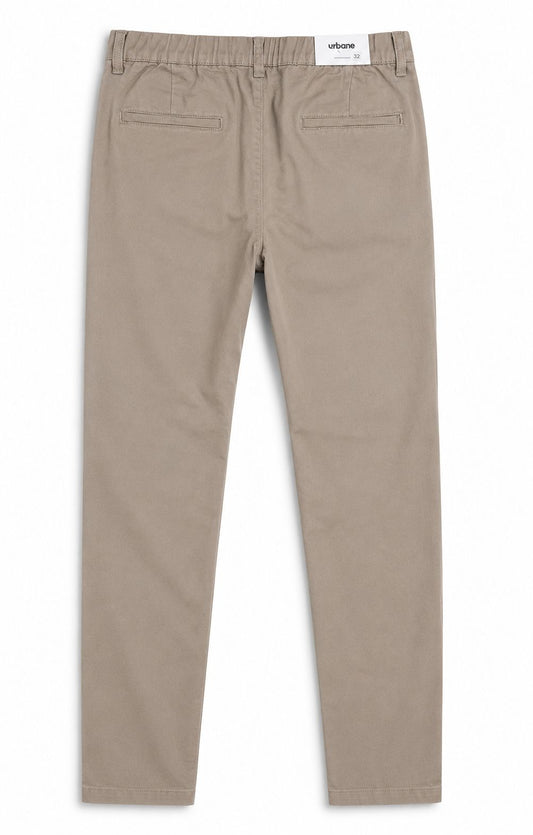 Taupe Slim Fit Chino Pants