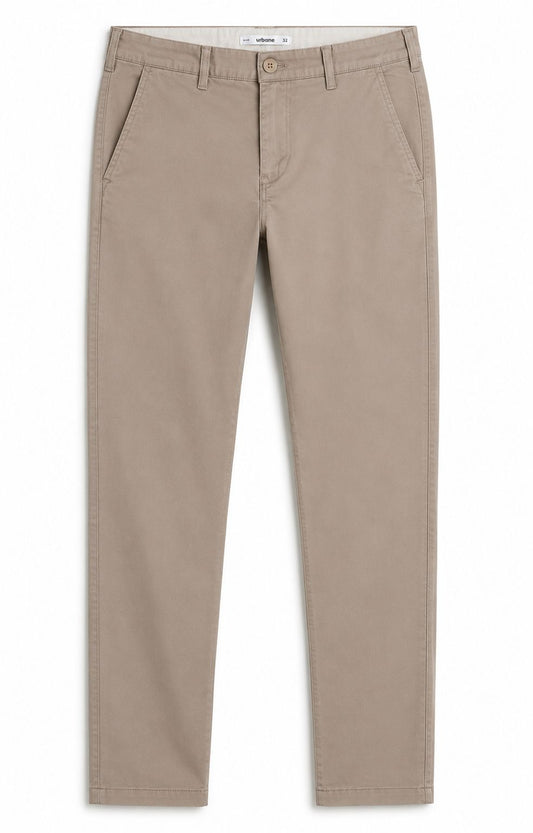 Taupe Slim Fit Chino Pants