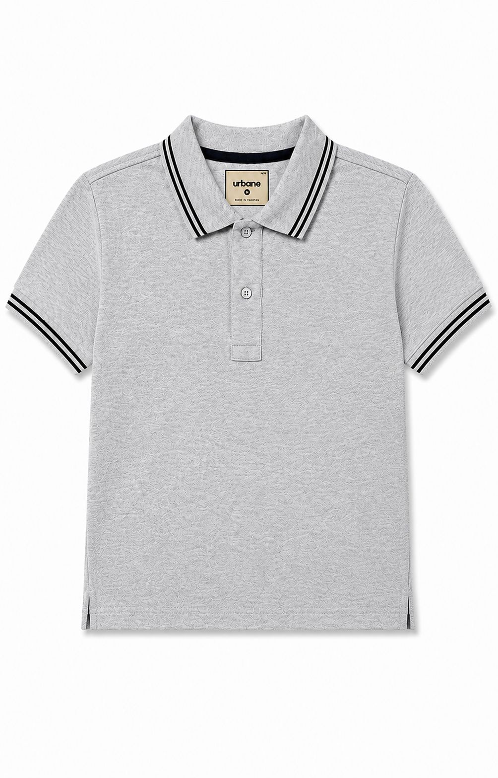 Light Grey Knitted Tipping Polo